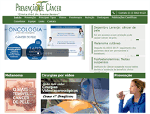 Tablet Screenshot of prevencaodecancer.com.br